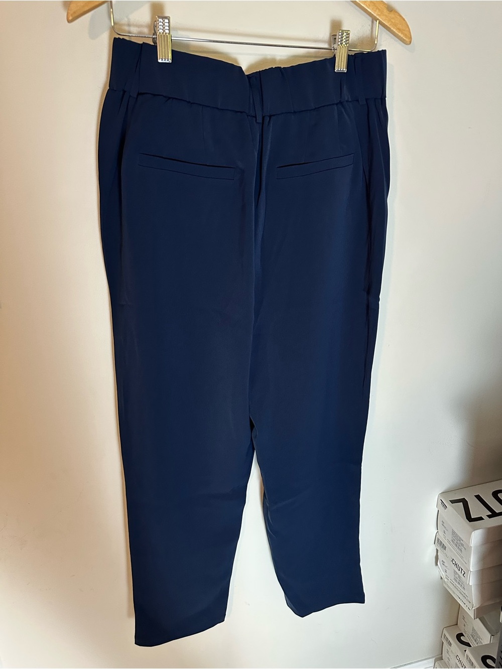 NWT Halara Flex™ High Waisted Pocket Solid Work Tapered Pants black iris small - Picture 5 of 5